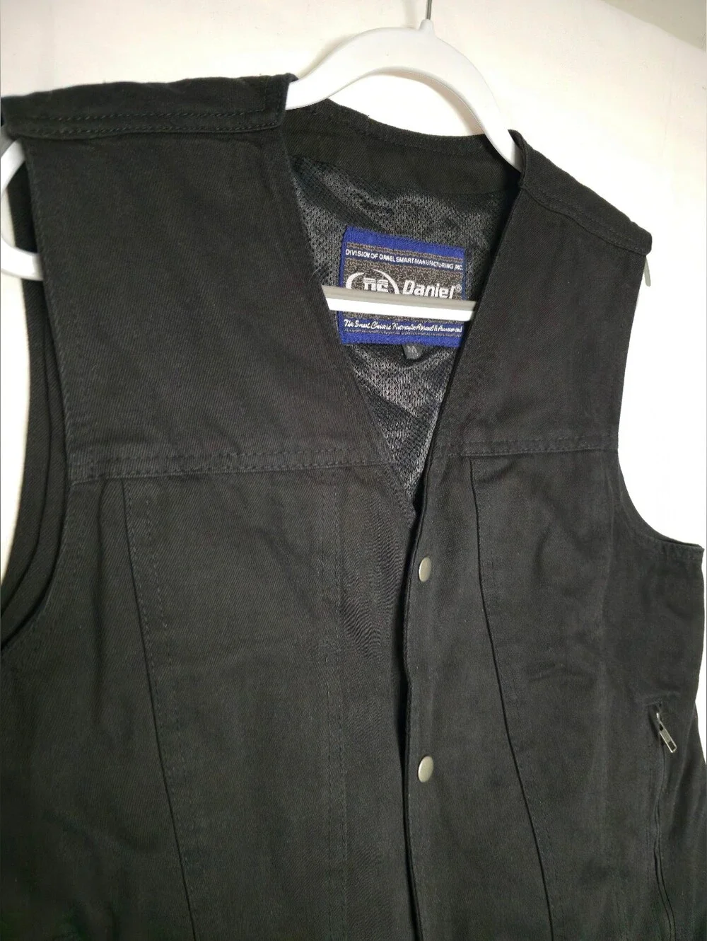 Daniel Smart MFG The Dark Knight Men's Denim Motorcycle Vest